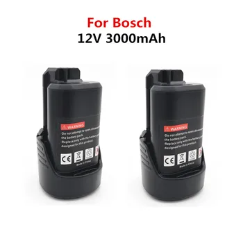3000mAh 10,8 V - 12V Li-ion BAT411 Genopladeligt Batteri til BOSCH BAT412A BAT413A D-70745GOP 2607336013 2607336014 PS20-2 PS40-2 8560