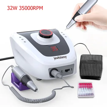 32 35000RPM Elektrisk Negle Bore Søm Udstyr Manicure Maskine Værktøjer Pedicure Akryl Fræsning Nail Art Bore Maskine Sat Pen 0
