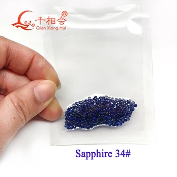 34# 35# 2.1 mm til 3 mm blå sap phire farve runde form syntheitc korund 50stk pr pose 1