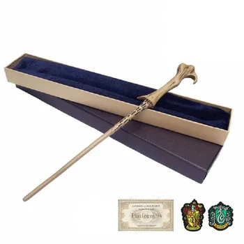 35-42cm Metal Core Magic Wand 20 Arter Cosplay Voldemort og Dumbledore Malfoy Snape Tryllestave Legetøj Billet Badge Som Gratis Gave 4