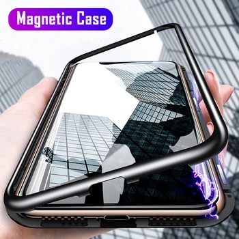 360 Magnetisk Flip Case Til Vivo Z5X Y19 Y17 2019 V17 Y50 Y30 Y20 U3 Y5S U20 Og3 U10 U3X V20 SE V15 S1 Pro Hærdet Glas Cover