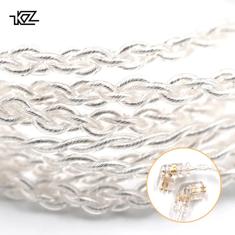 KZ ZSN Replaceble Sølv Forgyldt Opgraderede Kabel Med 3,5 mm 2Pin Stik KZ ZSN Kabel, der Kun Brug For KZ ZSN ZSN PRO 2