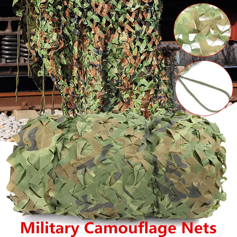 Militær Camouflage Netting Blinds Udendørs Camping Jagt Skydning CS Spil Skjule Mesh Netting Beach Sun Husly Bil Dækning Net 2