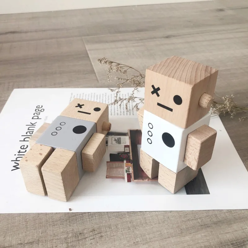 Træ-Robot Organer Justerbar Fælles Træ Legetøj, Kunsthåndværk Kids Room Dekoration Foto Rekvisitter Ny 2