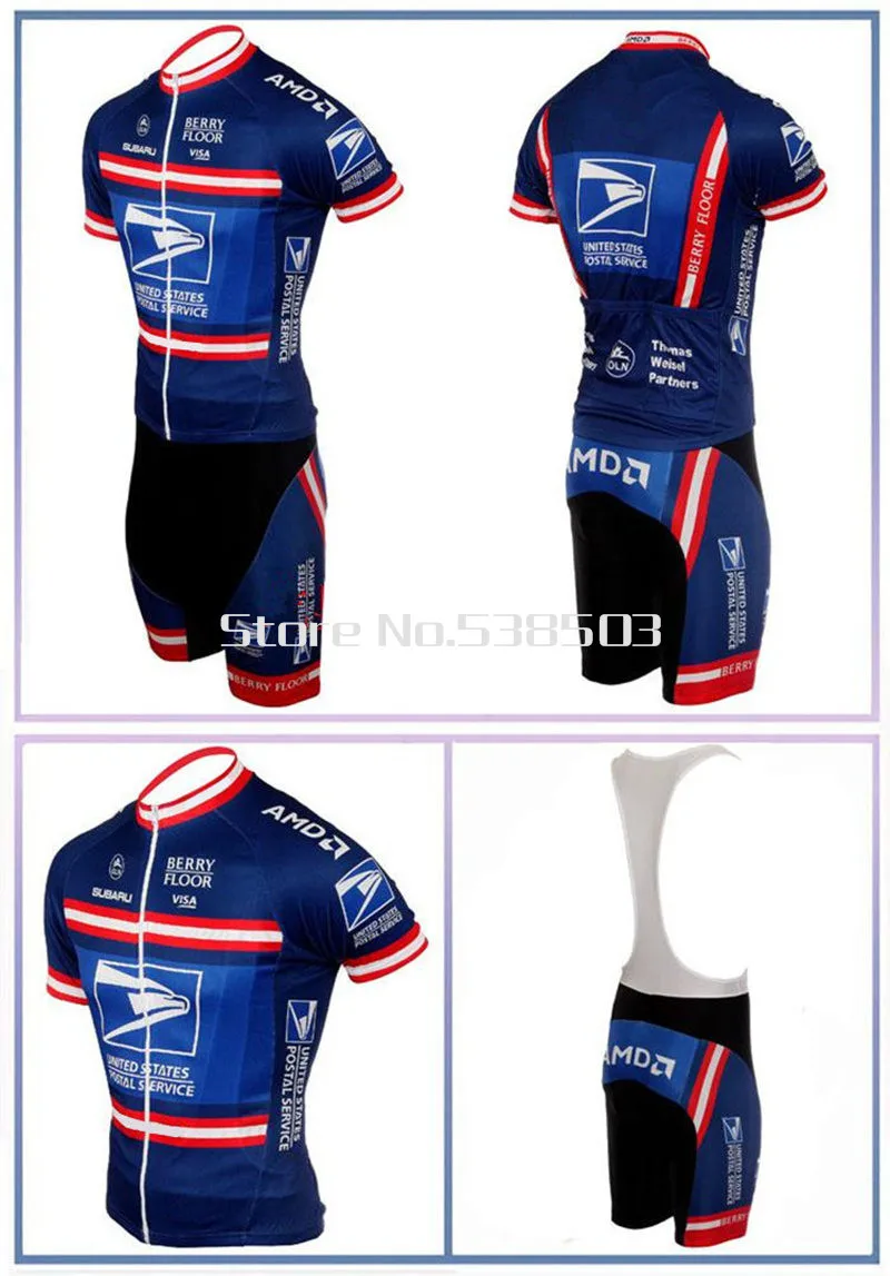 2021 United States postal service Trøje Korte Ærmer sæt Cykel-shirt Bib Shorts Kits Mtb cykel Maillot Ciclismo 2