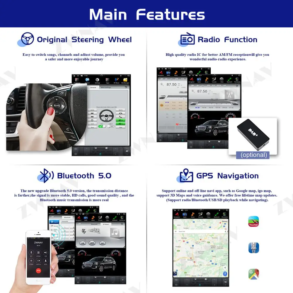 Tesla Stil Skærmen Android-9 Multimedia-Afspiller Til Ford F150 Raptor-2019 GPS Navigation-Audio Radio stereo Bt head unit 2