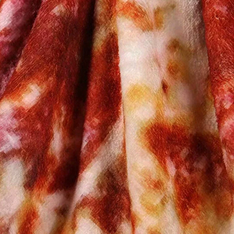 Pizza Bløde Flonel Tæppe Wrap Rundt Smide Håndklæder Varme Dekoration til Hjemmet, Børn 120/150/160/180CM E2S 2