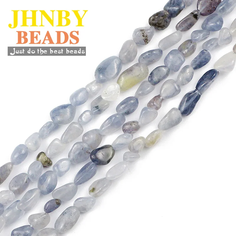 JHNBY Lolite natursten Uregelmæssige Grus 4~8 mm afstandsstykker Løse perler til smykkefremstilling-armbånd-halskæde DIY tilbehør 15