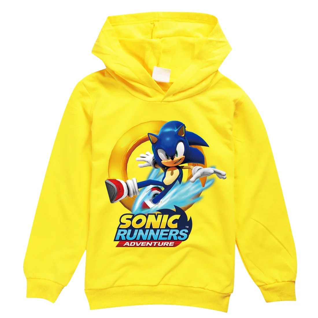 Super Sonic Animationsfilm Hættetrøjer Børn tøj med Lange Ærmer Pullover Tegnefilm Træningsdragt, Sweatshirt Hætte Afslappet familie Top t-shirts 2