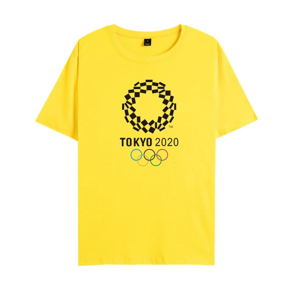 O-Hals Kortærmet T-Shirt Kvinder 2020 Tokyo Olympiske Lege Løs Elskere Bomuld T-Shirts Sommeren Nye Kausale Vilde Damer Top 2