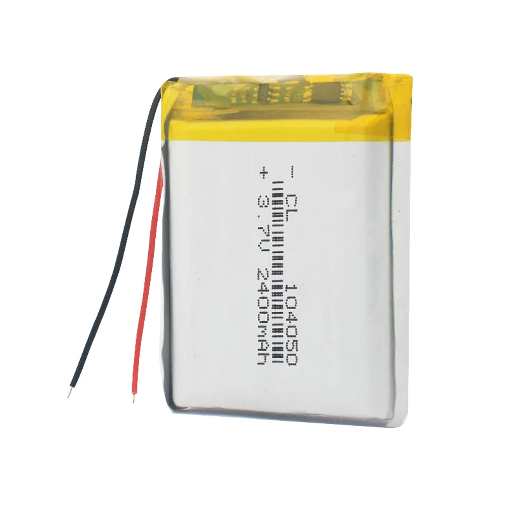 4stk Genopladelige 3,7 V 2400mAh Li-Po Batteri 104050 Lithium Polymer Batteri, Li-Po-li-ion-Lipo celler Til GPS, MP3-MP4, PDA, Kamera 2