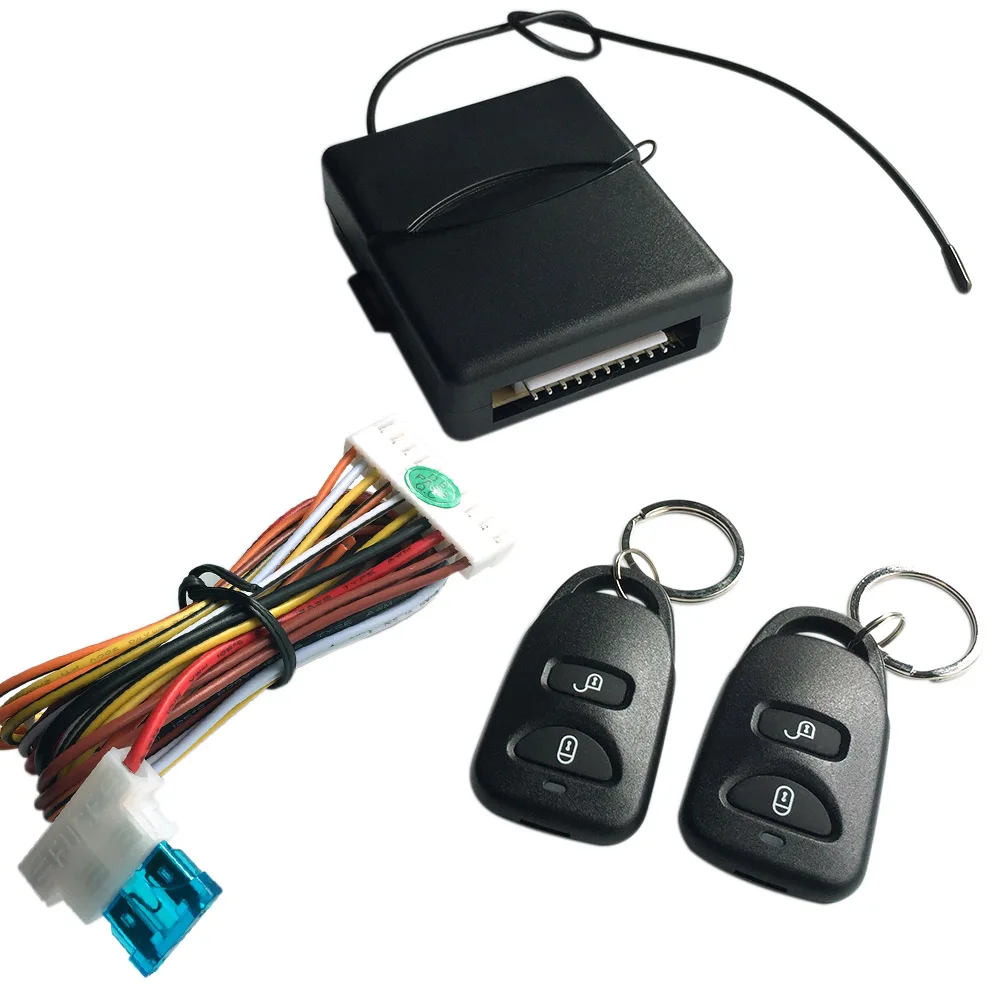 Universal Bil alarm system fjernbetjening Bil centrallås, Keyless Entry smart fjernbetjening bil nøgle system kit for VW-Peugeot 307 2