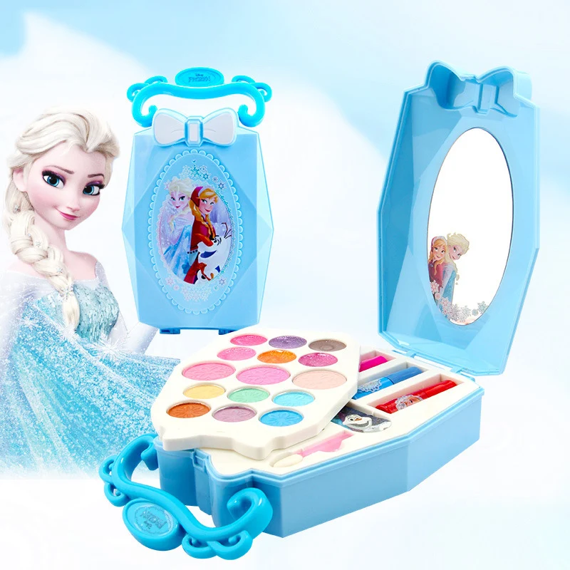 Disney piger frosne elsa anna Kosmetik, Skønhed, Makeup Sæt Toy børn prinsesse Mode Legetøj Play House Børn Gave 2