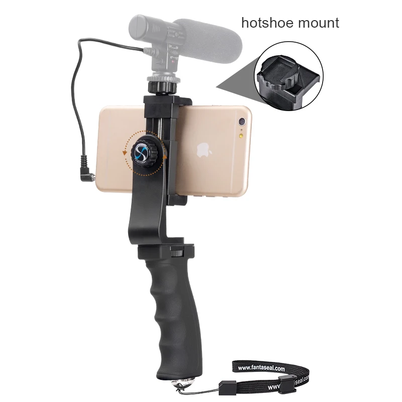 Mobiltelefon Hånd Greb Indehaveren Mobiltelefon Stabilisator Selfie Stick Gimbal Beslag Klemme til iPhone, Samsung, Huawei Xiaomi Oneplus 2