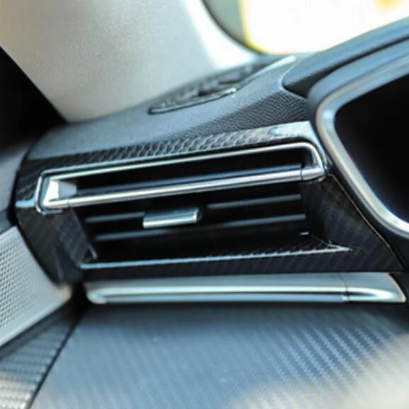Tonlinker Interiør Bilens Instrumentbræt luftudtag Cover sticker til Peugeot 508L 2019 Bil Styling 1/2 PC ' er, ABS Carbon Cover sticker 2