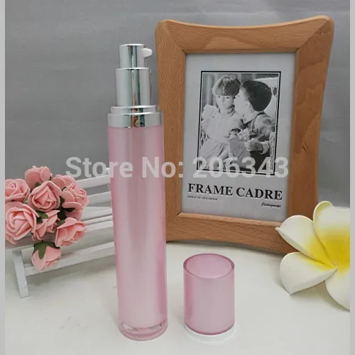 50G Pink akryl cylinder-formet flaske fløde,kosmetiske container,,cremebeholder,Kosmetiske Krukke,Kosmetiske Emballage 2