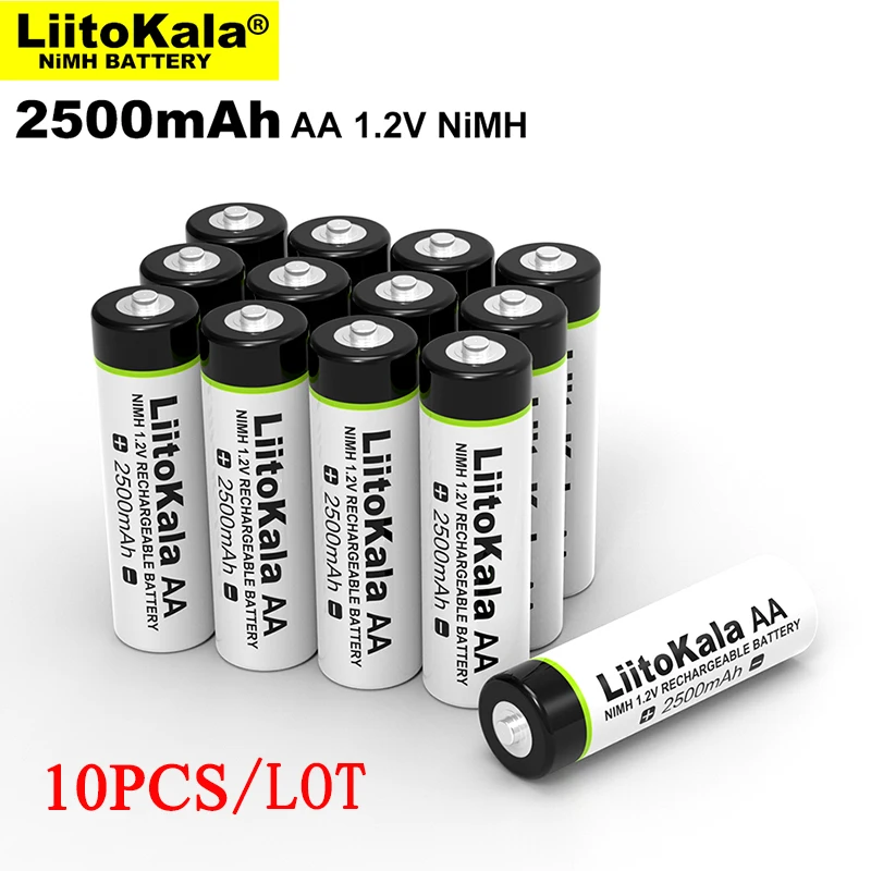 10-50STK Oprindelige Liitokala 1,2 V AA 2500mAh Ni-MH Genopladeligt batteri aa for Temperatur pistol fjernbetjening, mus toy batterier 2