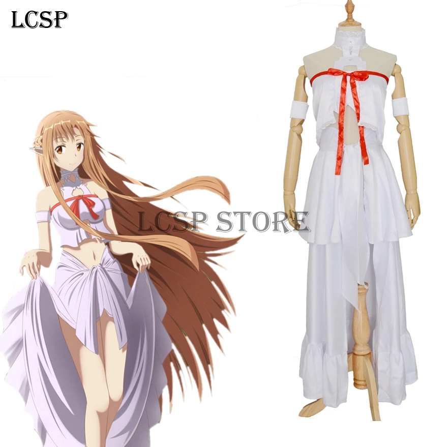 LCSP Sværdet Kunst Online Yuki Asuna Titania Japansk Anime Cosplay Kostume Voksen Uniform Passer til Tøj, Tøj Top & Nederdel & Hovedbeklædning 2