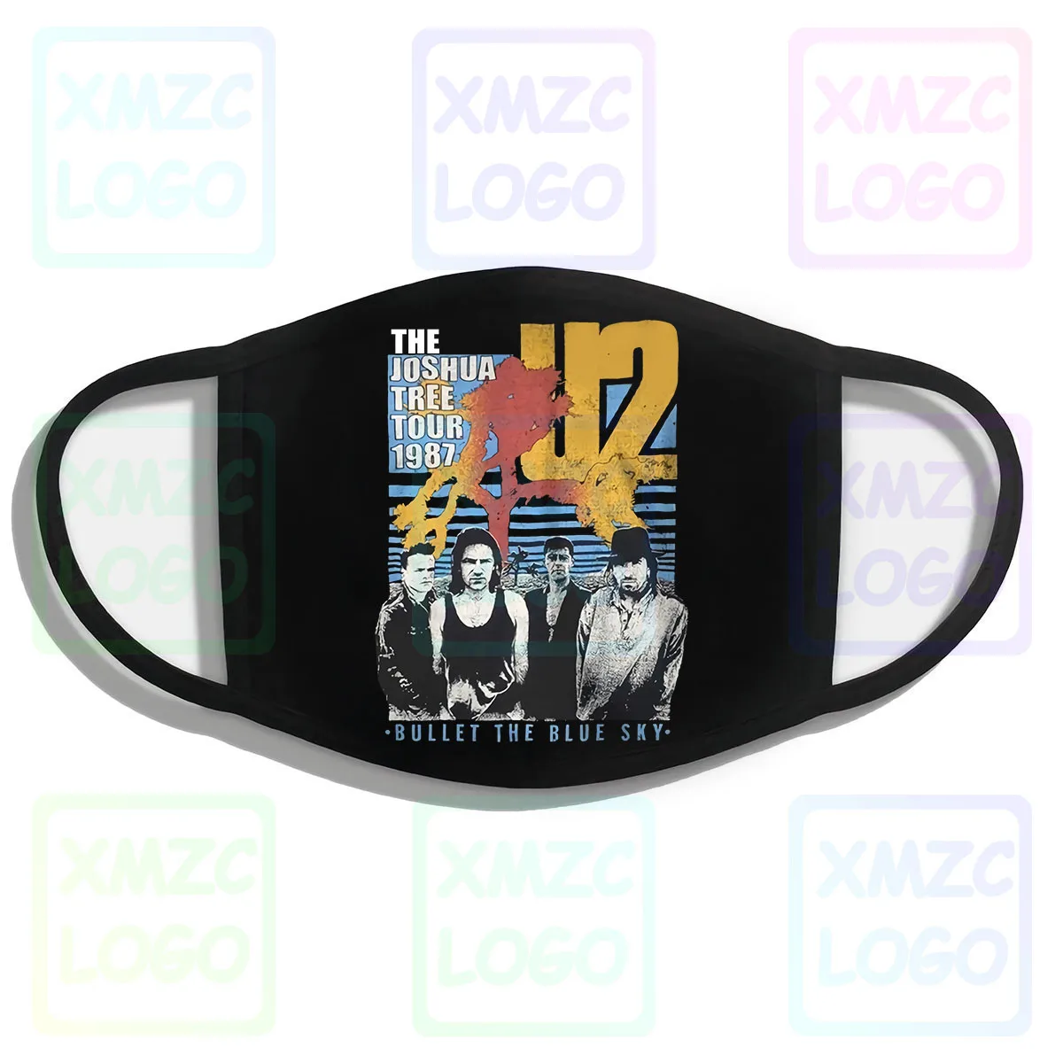 Maske U2 Zoo Tv Tour, 1991 Streetwear Størrelse S-3Xl Vaskbar Genanvendelige Maske Til Unisex Sort 2