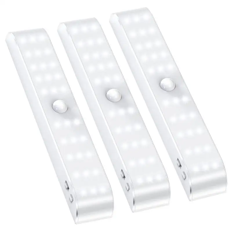 20/30 LED køkkenskab Hylde Counter Strip Lights Trådløs bevægelsesføler Skab Lys USB-Genopladelige Under-Kabinet Lys 2