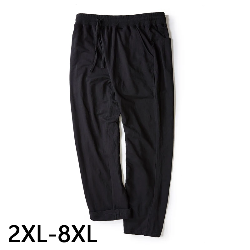 7XL 8XL Mænds Afslappet Slank bomuld i Stor Størrelse Bukser Lomme Sports Bukser til Mænd Løs Jogging Bukser Mode stor størrelse Casual bukser 2