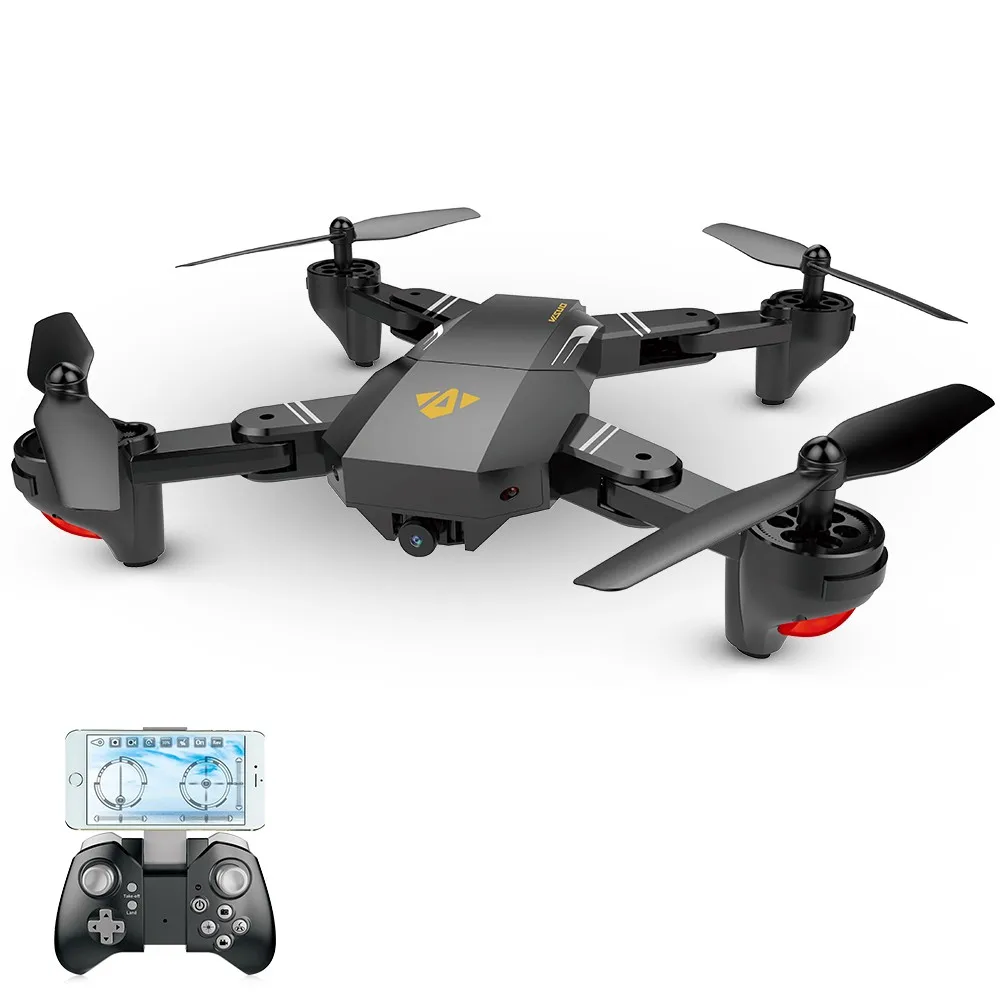XS809HW RC FPV Drone Med Wifi 2MP/0.3 MP Kamera 2,4 G 6-Akset Hovedløs Tilstand Højde Hold,Foldbar RC Quadcopter, med 5in1 Cab 2