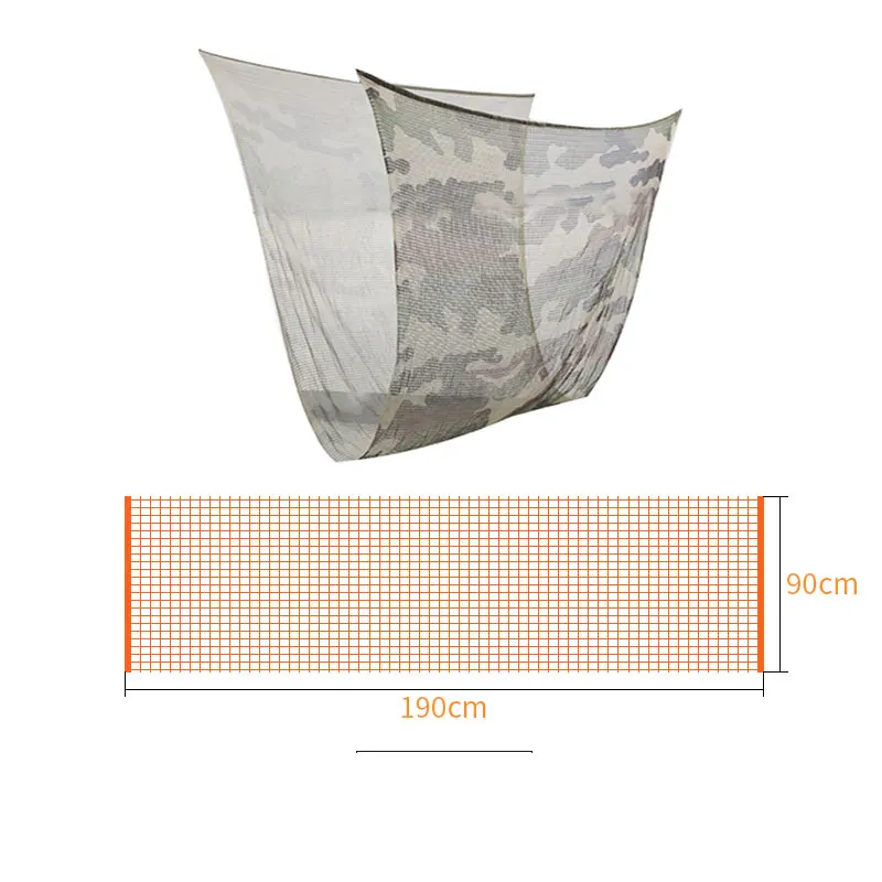 MENFLY Udendørs PÅ-FG Camouflage Anti-myg Tørklæde Polyester Garn Store Mesh Håndklæde til boligindretning Cosplay Tørklæde 2