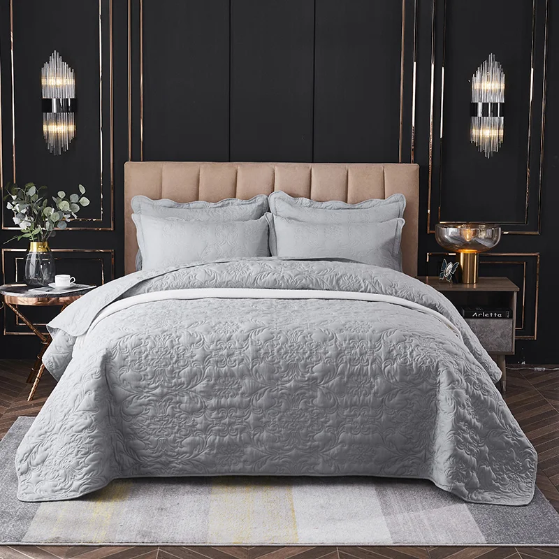 1/3pc Quiltet sengetæppe vask bomuld&polyester quiltning bed cover grønt smide tæppe multi-funktionelle sengetøj 220*240cm 2