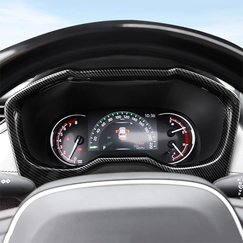 For Toyota RAV4 XA50 2019 2020 Bilen og RHD LHD dashboard dekorativ ramme dashboard dækker klistermærker interiør trim 2