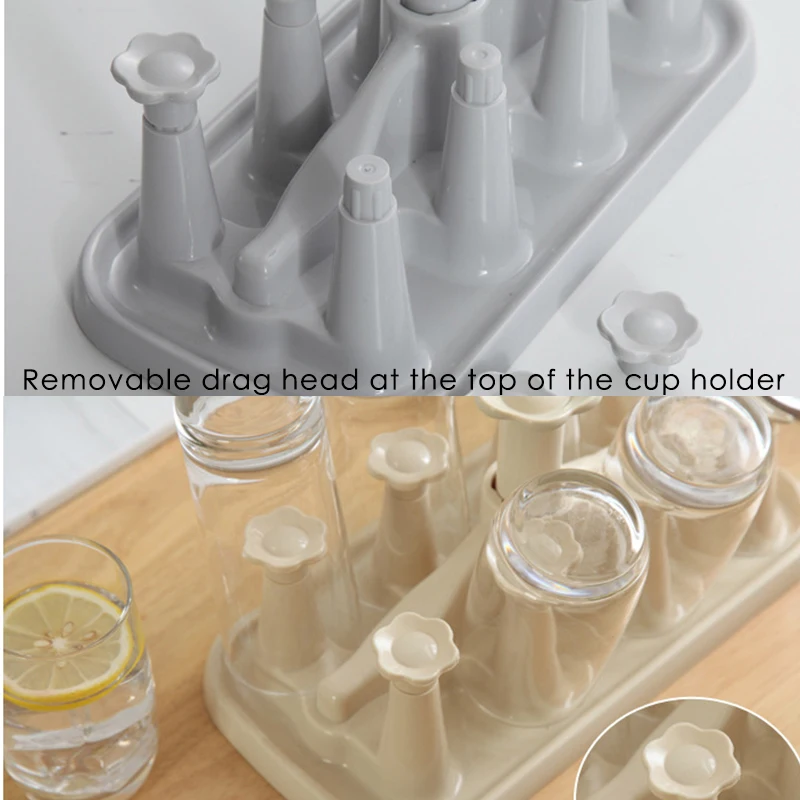 Kreative Hjem Plast Dræn kopholder Vand Cup Hovedet Storage Rack Køkken Rack til Hjemmet Bar Værktøj 2