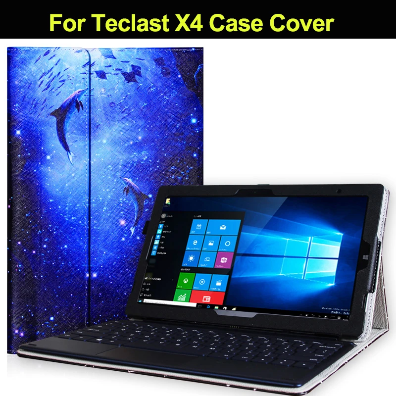 Fashion PU Tilfælde dække for 11.6 tommer Teclast X4 Tablet PC til Teclast X4 Win10 Tilfælde dække gratis Dedikeret Screen Protector 2