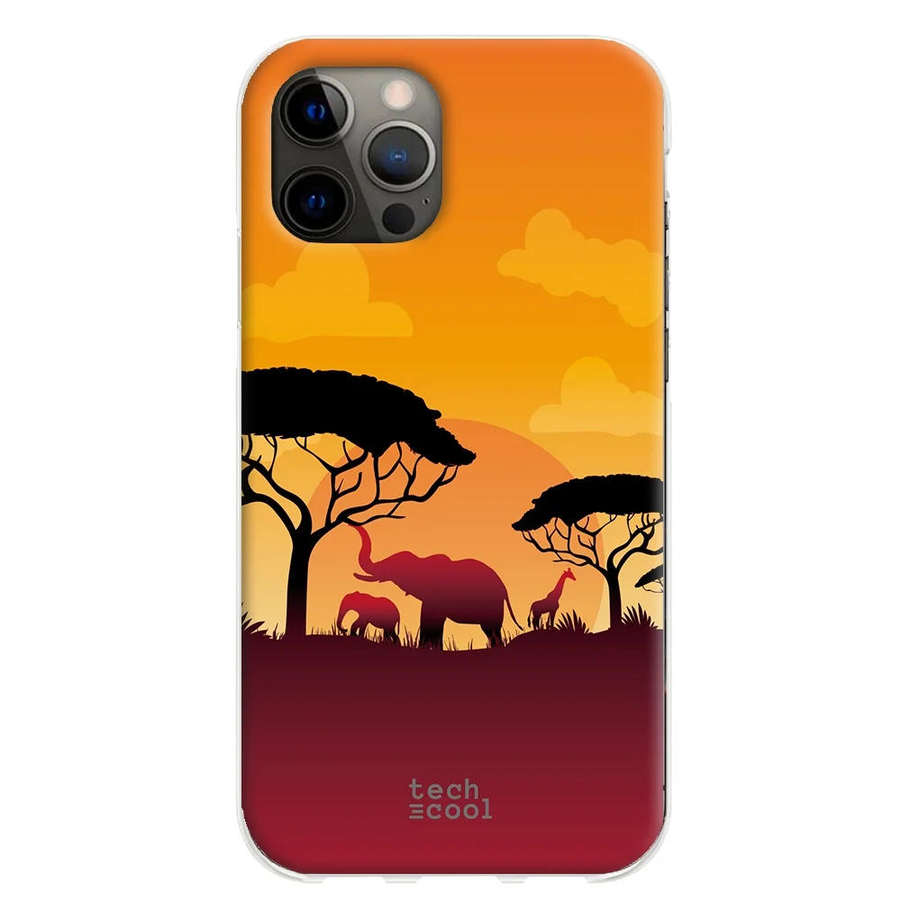 FunnyTech®taske til Iphone 12 Pro Max l Afrika sunset 2