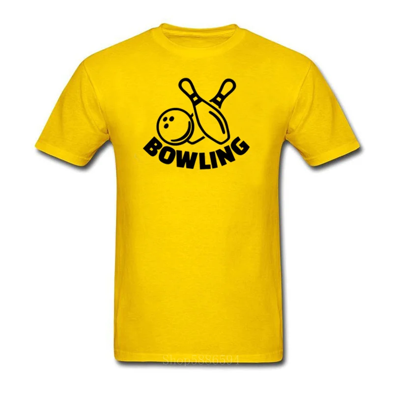 Bowling Print kortærmet T-shirt Harajuku T-shirts til mænd Sommeren Tshirt Off White Casual t-shirts Unge Tee Toppe Streetwear 2