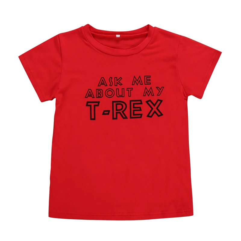 Drenge T-Shirt Sommer 2019 T-shirt dyreprint Børn Tshirt Børne Tøj Maskeret Dinosaur Spørge Mig Om Min T-Rex Fjorten dage Fornite 2