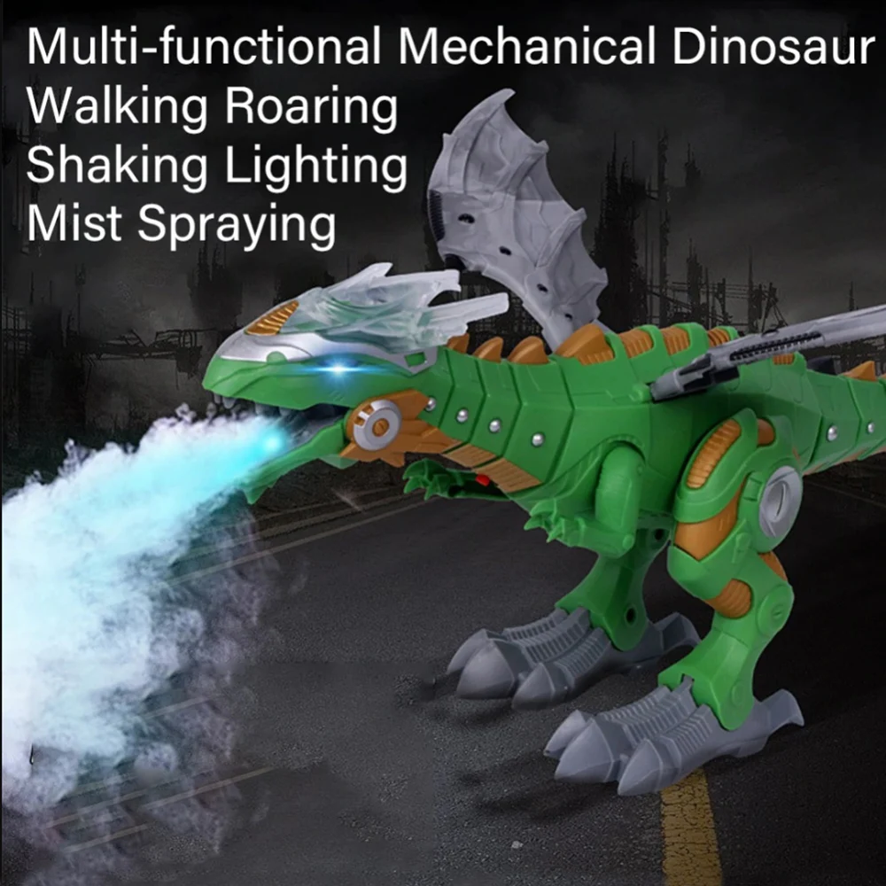 Elektrisk Gå-Spray Dinosaur Robot Stort Format Legetøj Med Lys, Lyd, Mekaniske Dinosaurer Model Legetøj Til Børn Drenge 2