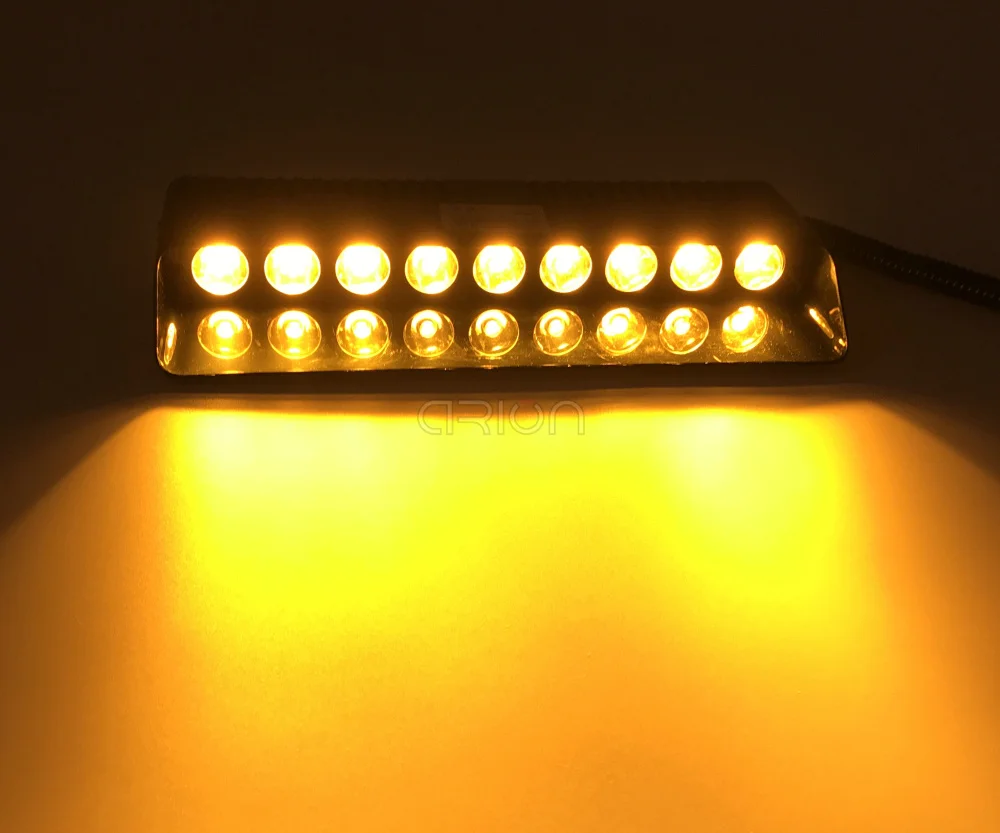 CIRION Amber 9 LED 3W/LED Forruden Strobe Lys Viper Bil Flash Signal Nødsituation Brandmand Politiet Beacons Sikkerhed Advarsel Lys 2