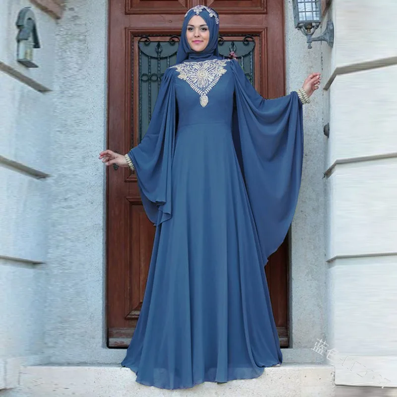 Muslimske Abaya Lace Dress Cardigan Lang Kjole Kjoler Kimono Jubah Ramadan Mellemøsten Thobe Gudstjeneste Islamiske Bøn Tøj 2