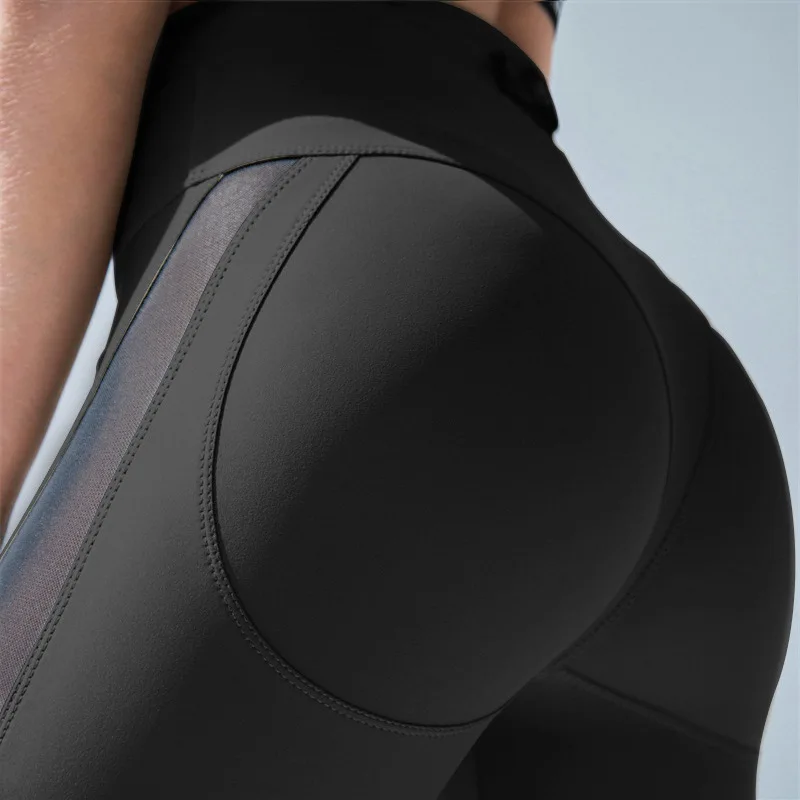 Nye Kvinder Sport Leggings Yoga Pants Black Høj Talje Elastik, der Kører Fitness Slank Sport Pants Fitnesscenter Leggings Bukser for Kvinder 2