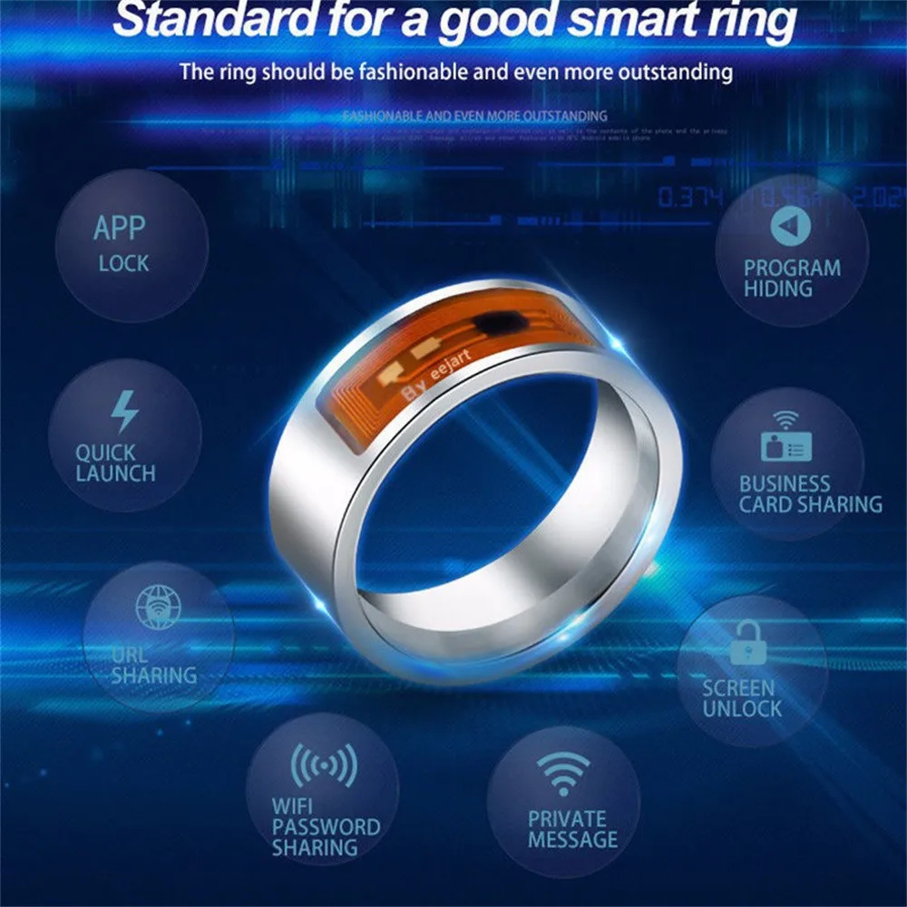 Bedste sælgere NFC Multifunktionelle Vandtæt Intelligent Ring Smart Bære Finger Digitale Ring July6 2