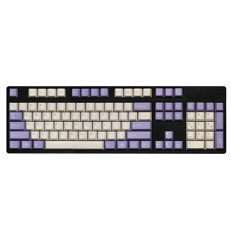 153 nøgler/set enjoypbt mælk lilla farve keycap ABS dobbelt shot mekanisk tastatur tasten caps for MX skifte Cherry profil 2