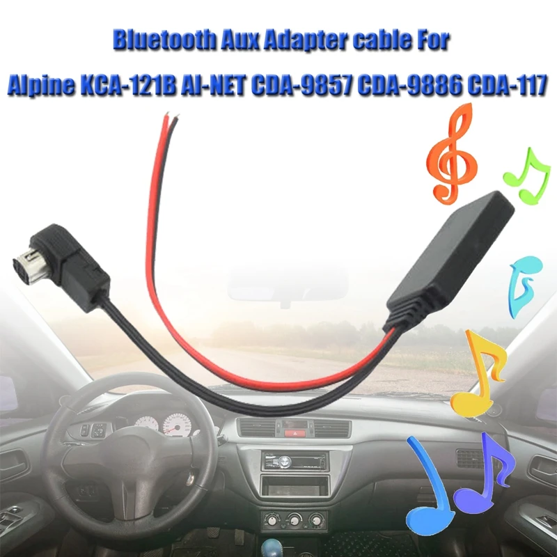 Bil Trådløse Bluetooth-Modul Musik Adapter Ekstra Receiver Aux o For Alpine 121B 9857 9886 117 2