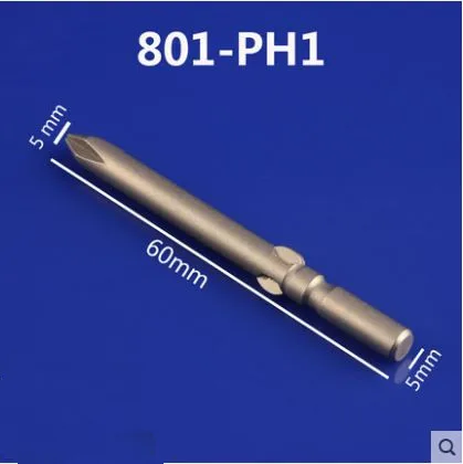 10stk/masse Dia. 5 mm længde 60 mm S2 Stærke magnetiske 801 Elektrisk skruetrækker Phillips Elektrisk skruetrækker Gratis fragt 2