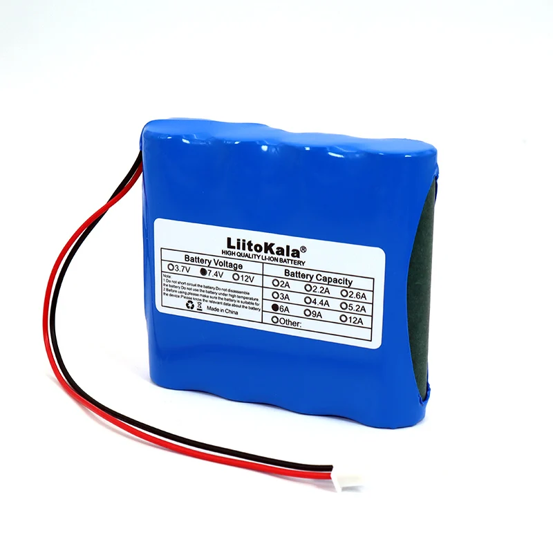 Liitokala 7.4 V 18650 Lithium Batteri 2S2P 6ah Fiskeri LED Lys Bluetooth Højttaler 8.4 V Nødsituation DIY batterier med PCB 2