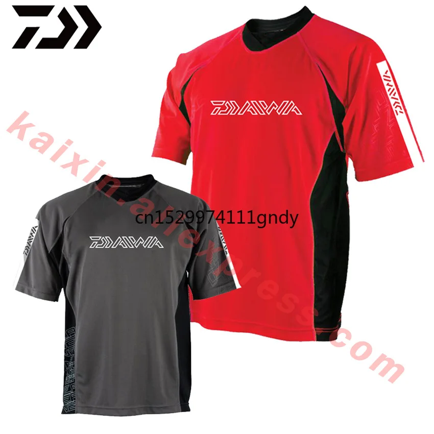 2020 Ny Stil Daiwa Ydeevne Fiskeri Shirt Mænd UPF 50 UV solbeskyttelse hurtigtørrende Mesh Køling Korte Ærmer Fiskeri Tøj 2