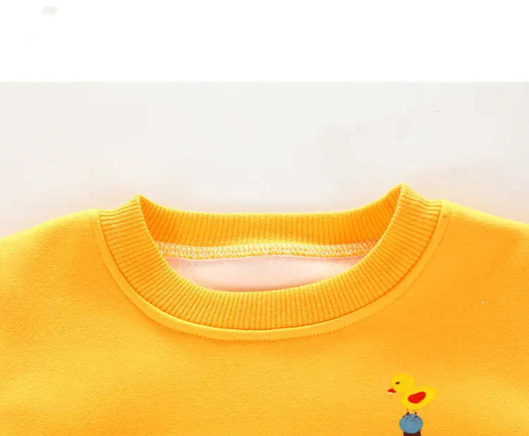 2017 efterår og vinter børn drenge sweatshirt Nye baby drenge clothings buksetrold piger hættetrøjer foråret kids T-shirt til fleece inderside 2