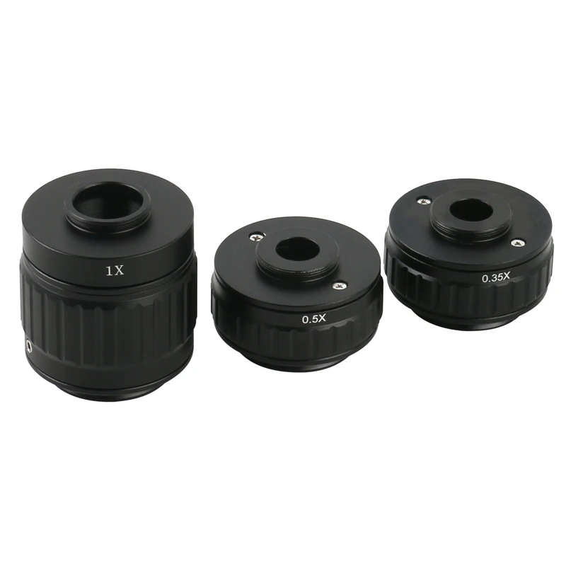 1X 0.35 X 0,5 X Adapter Linse 38mm C-Mount-Adapter Trinokulartubus Stereo-Mikroskop Rør Til Digital Kamera med Fokus 2