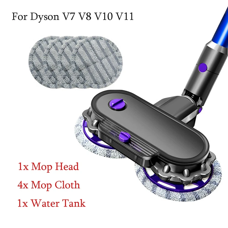Elektrisk Rengøring Mop Hoved For Dyson V7 V8 V10 V11 Støvsuger Dele Mop Hovedet Våd Og Tør efter med Vand Tank 2