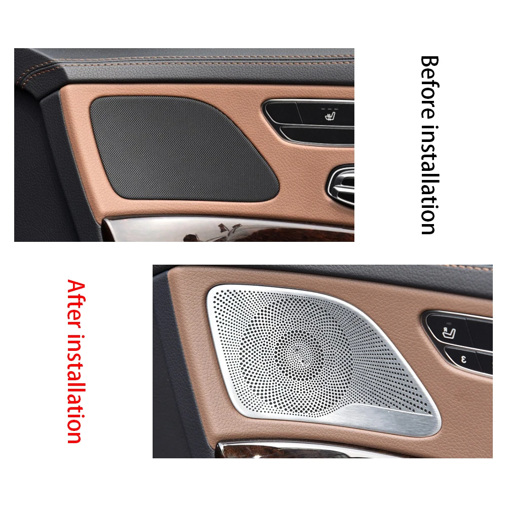 Mellemtone-højttaleren dækker trim passer til Mercedes Benz W222 bil foran bageste panel panel audio højttaler horn tilfælde shell låg opgradering 2