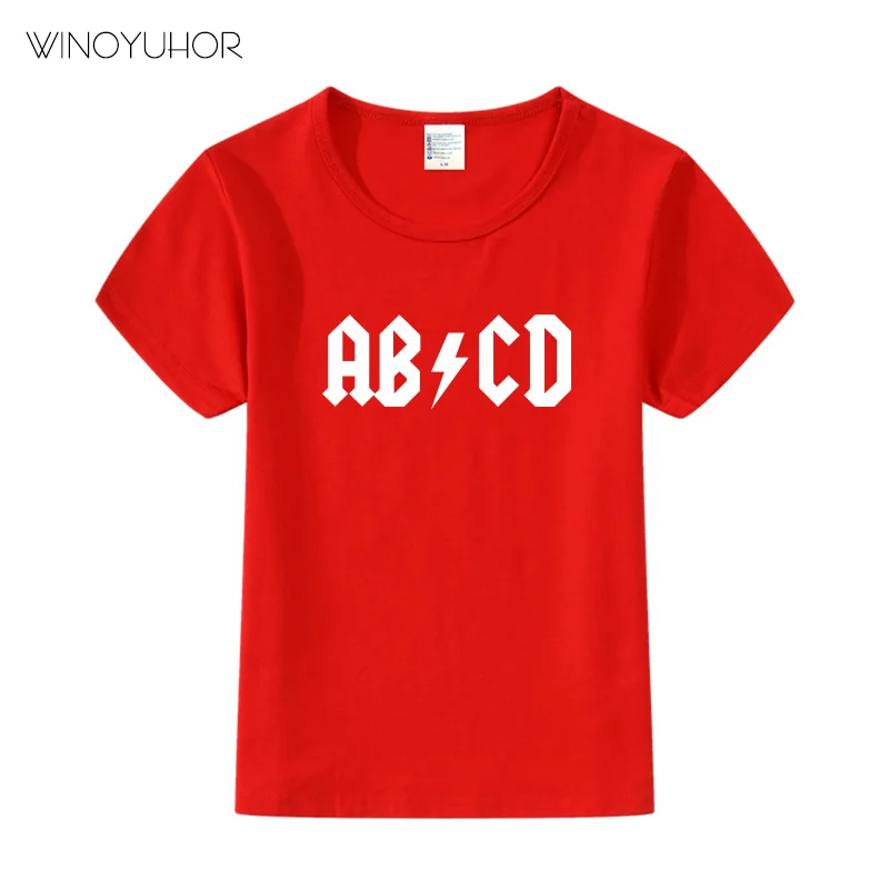 ABCD Breve Udskrive Børn Tshirt Dreng Pige T-shirt lille Barn, Børn, Tøj, Sommer Kort Ærme Toppe Tee Sjovt Tøj 2