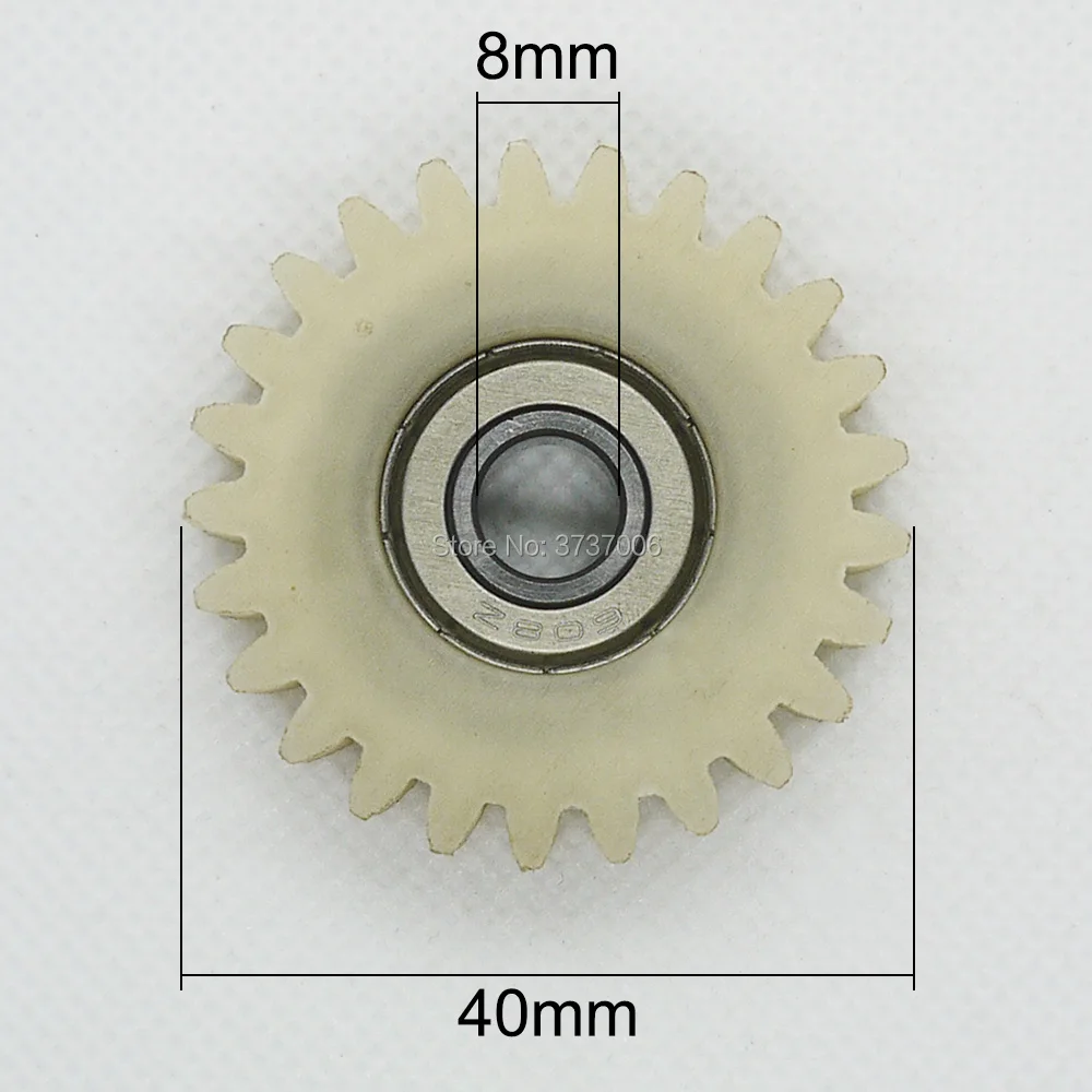3pcs 25 tænder 40mm PA66 Nylon 628 kugleleje gear for elektrisk cykel motor kobling transimission gearkasse reducere plast gear 2